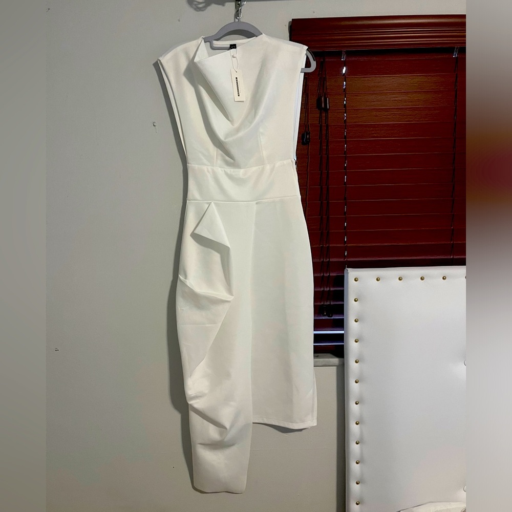 White cocktail dress, size S